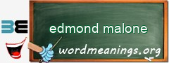 WordMeaning blackboard for edmond malone